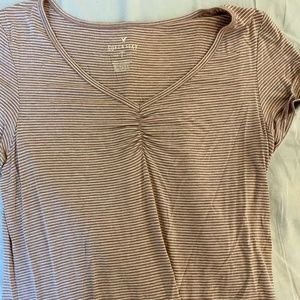 American Eagle, thin stripped, short sleeve tee